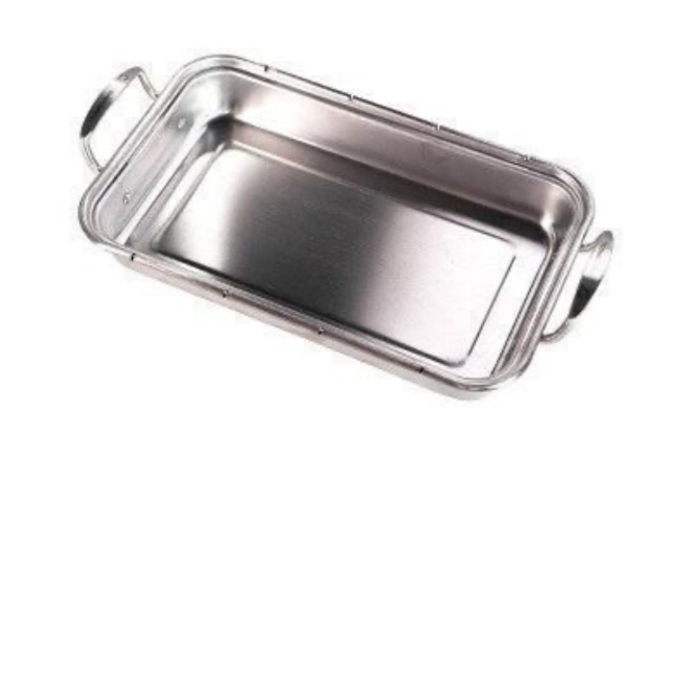 NWT Char-Boil Deep Dish and Cutting Board Black Stainless Steel Pan